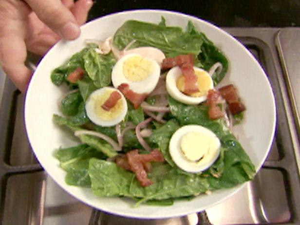 Spinach Salad with Warm Bacon Dressing