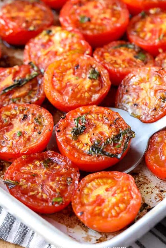 Roasted ready to eat tomatoes.